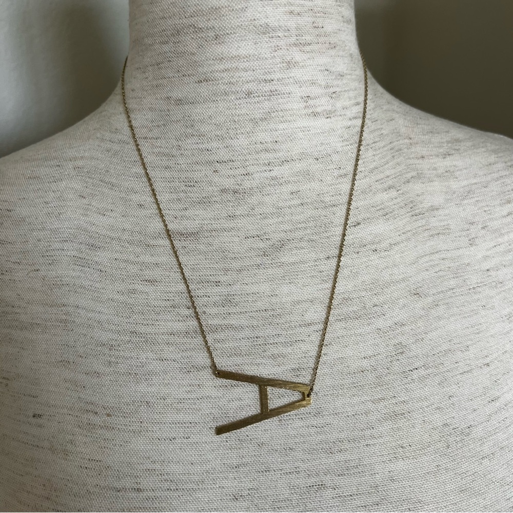 Large Initial A Necklace